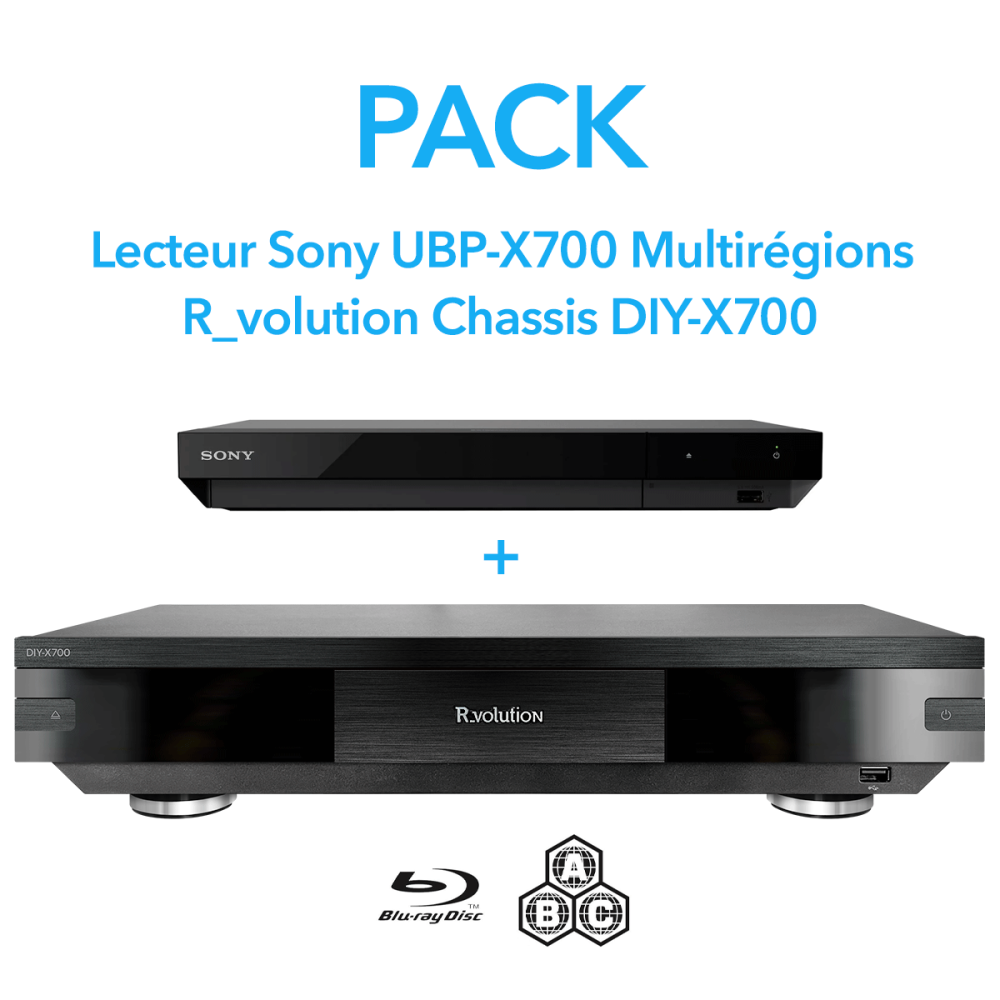 R_VOLUTION DIY-700 CHASSIS + SONY UHD BLU-RAY PLAYER UBP-X700K MULTI-REGION