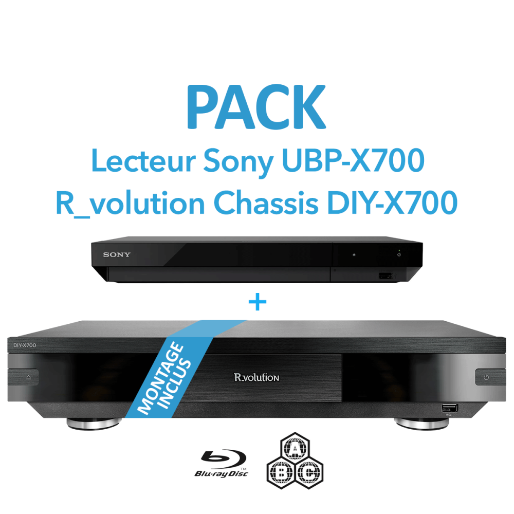 R_VOLUTION DIY-700 CHASSIS + SONY UHD BLU-RAY PLAYER UBP-X700K MULTI-REGION