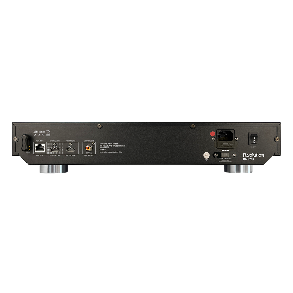 R_VOLUTION CHASSIS DIY-700 + SONY LECTEUR BLURAY UHD UBP-X700K MULTI-REGIONS AUTHENTIC CINEMA
